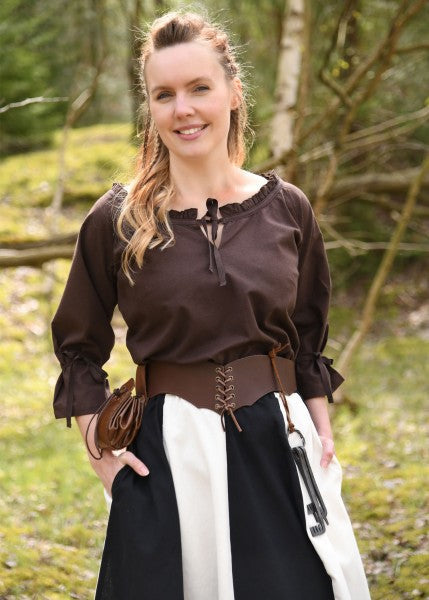 Bluse mittelalter braun