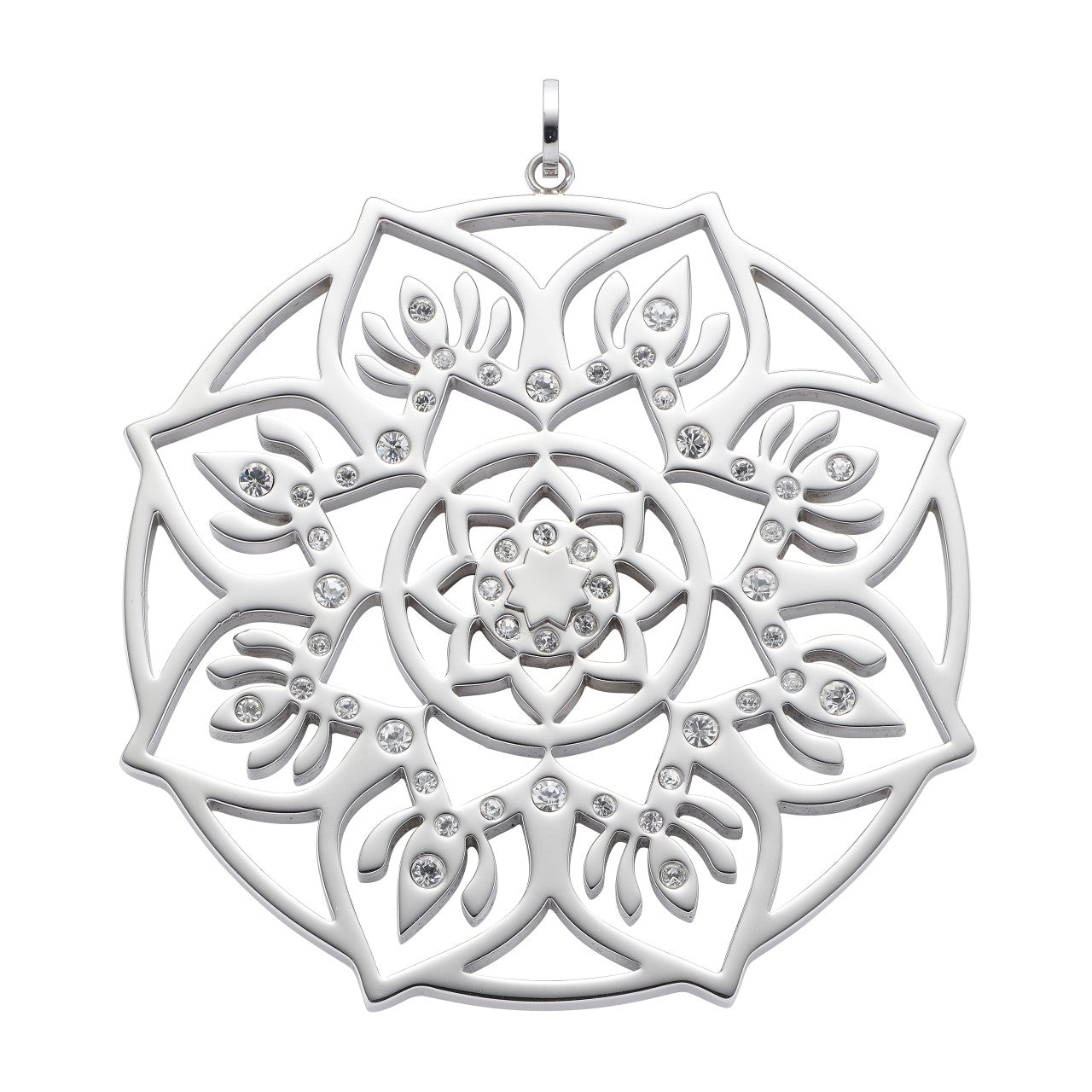 Großer Anhänger mit Blumenmotiv – Eleganz trifft Energie