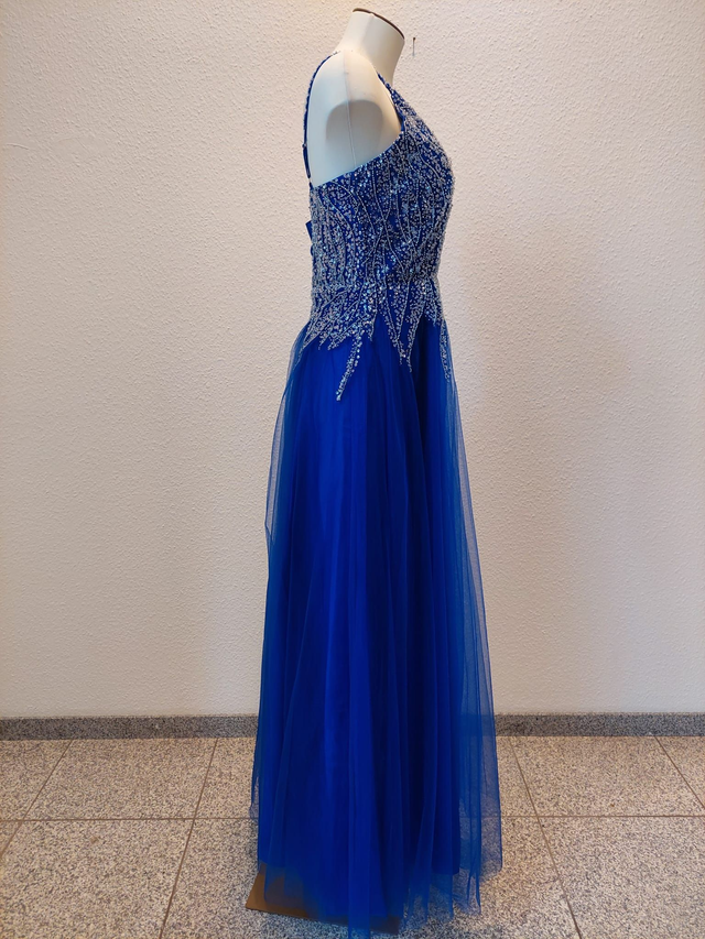 Abendkleid mit Spaghetti-Trägern & pailletten