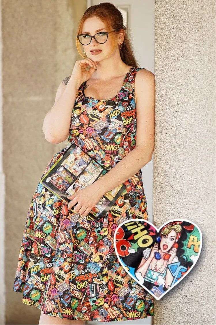 Amanda Swing Dress Pop Art