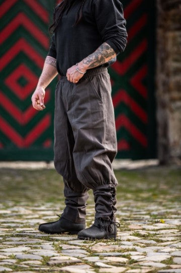 Mittelalter Hose Tiago mit Beinschnürung, braun