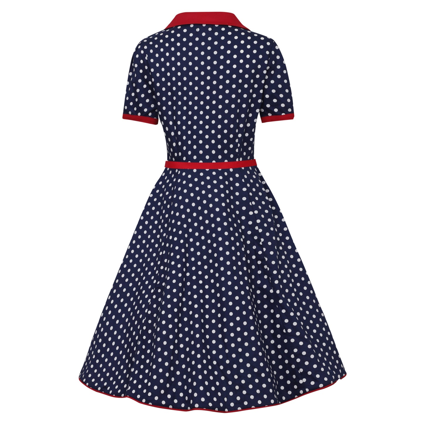 Penelope Shirt Dress Blue Polka Dot