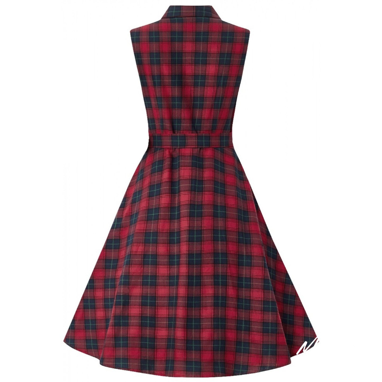 Poppy Retro Shirt Swing Dress im Red Check – Klassischer 50s-Charme mit Hemdblusenflair (kopie)
