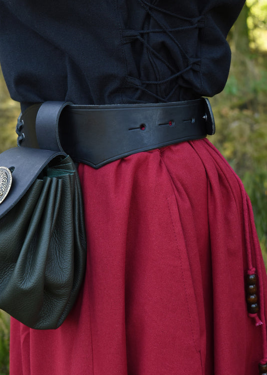 Mittelalterlicher Rock, weit ausgestellt, Rot