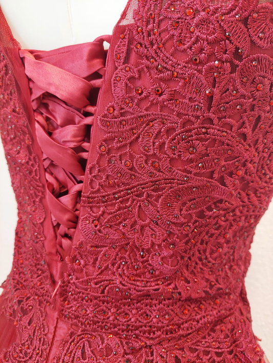 Abendkleid Rot mit Tül