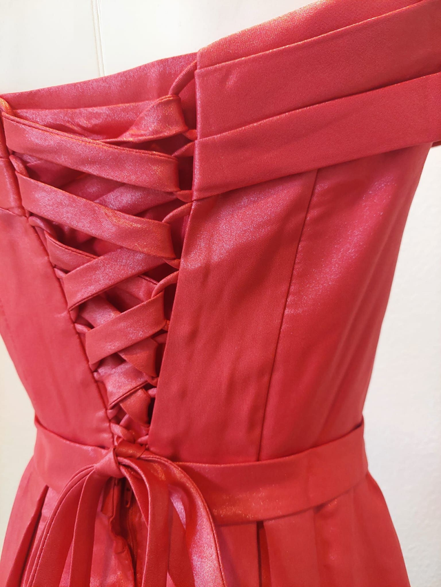 Abendkleid Rot Off-Shoulder-Stil