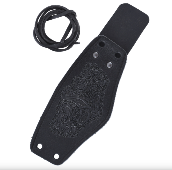 Armschützer aus Leder, mit Thorshammer, kurz