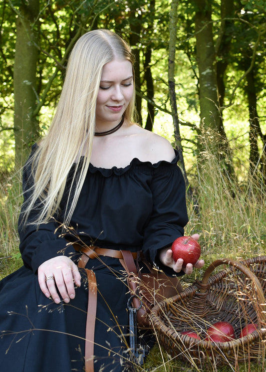 Mittelalter Carmenbluse - Schwarz