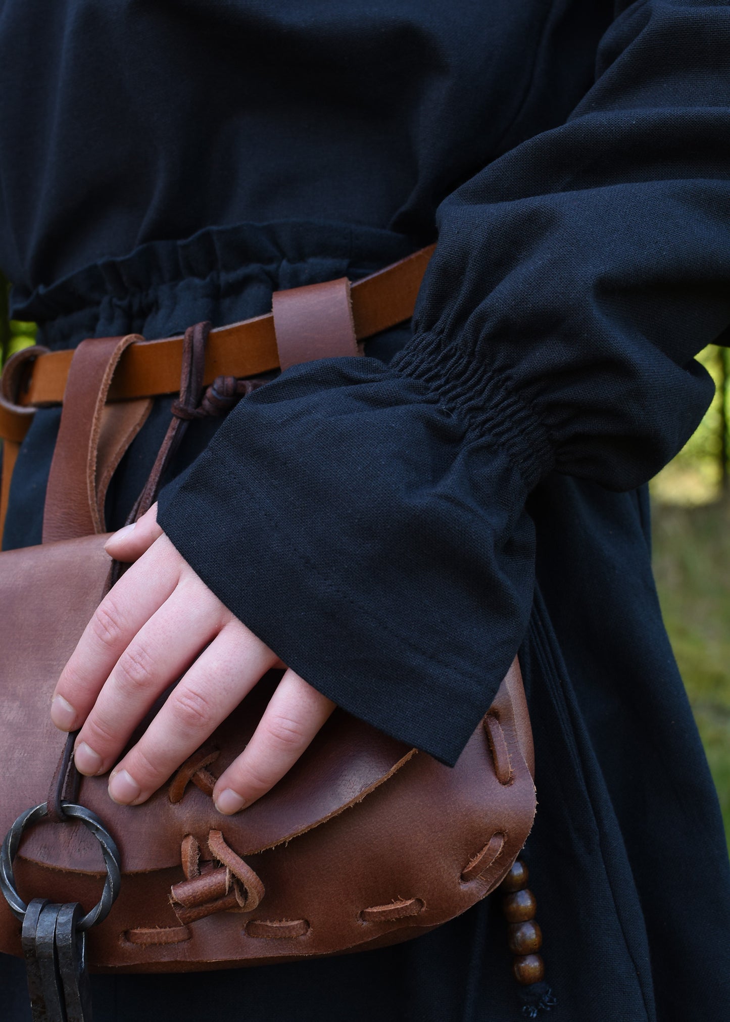 Mittelalter Carmenbluse - Schwarz