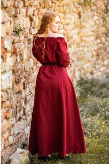 Kürzarmkleid, Rot