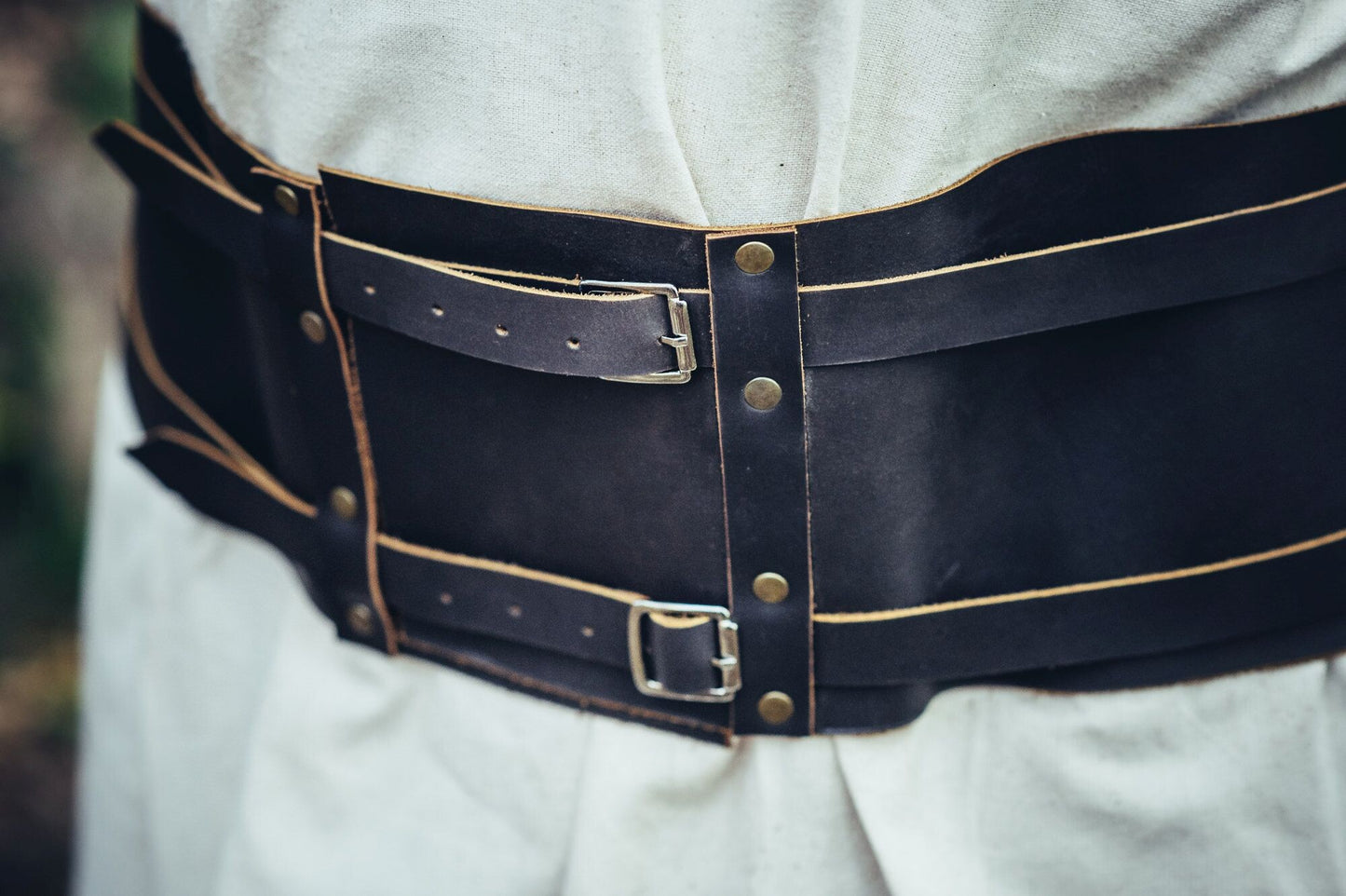 Breiter Wikinger-Ledergürtel 140 cm