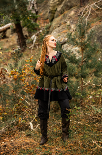 Wikinger Tunika Olive Unisex