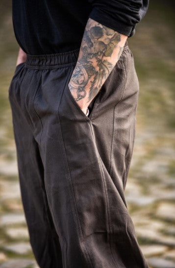 Mittelalter Hose Tiago mit Beinschnürung, braun