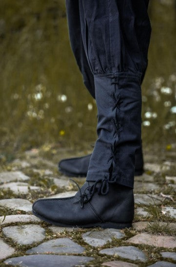 Hose mit Beinschnürung, Schwarz