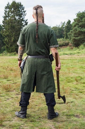 Kurzarmtunika mit Bordüre, Grün