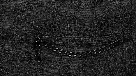 PunkRave Geblümte Weste Lucien - Schwarz