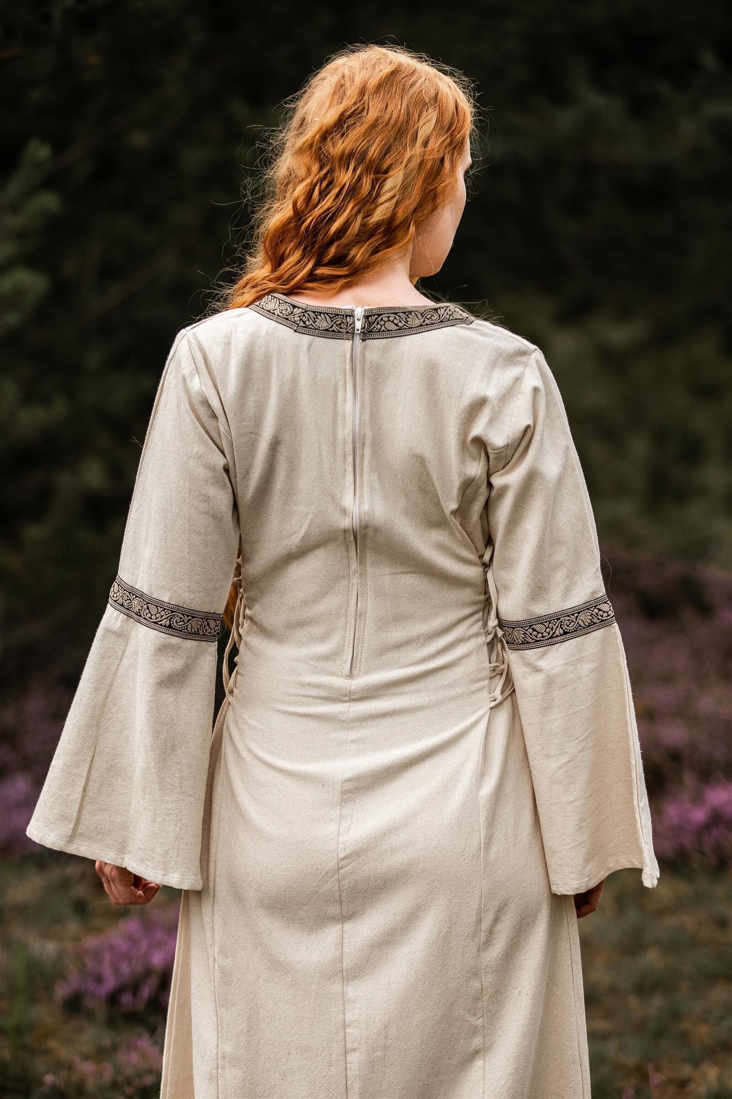 Mittelalter Baumwollkleid Natur