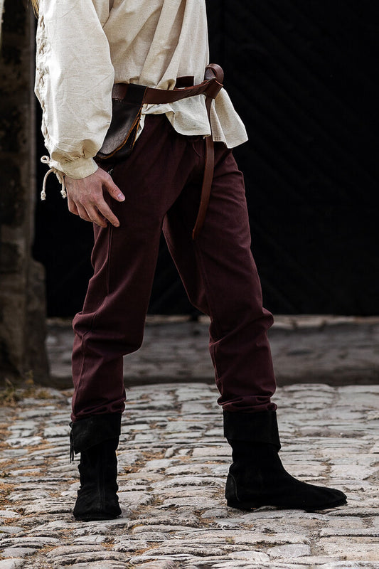 Mittelalter-Hose mit Gummizug Veit Dunkelbraun