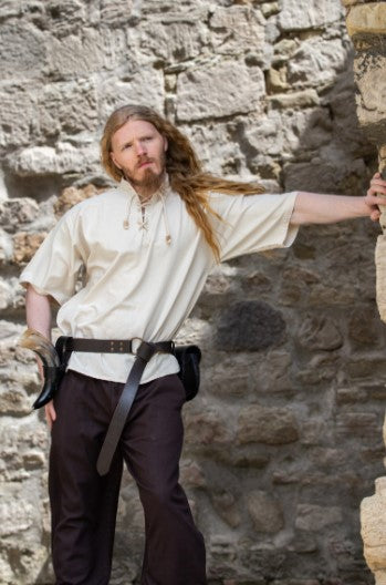 Mittelalter kürzarmhemd, Natur