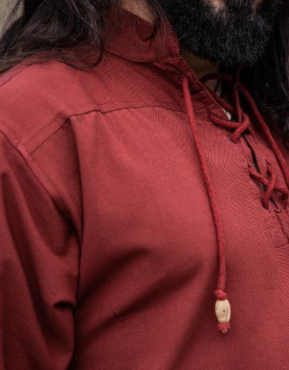 Mittelalter kürzarmhemd, Rot