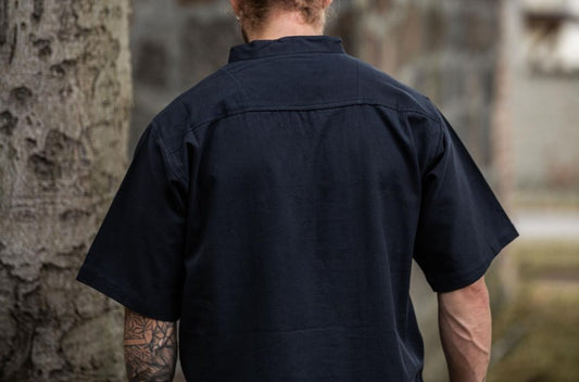 Mittelalter kürzarmhemd, Schwarz