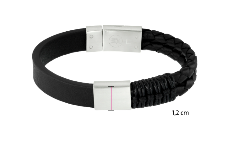 Lässiges Lederarmband mit Power-Magnet