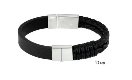Lässiges Lederarmband mit Power-Magnet