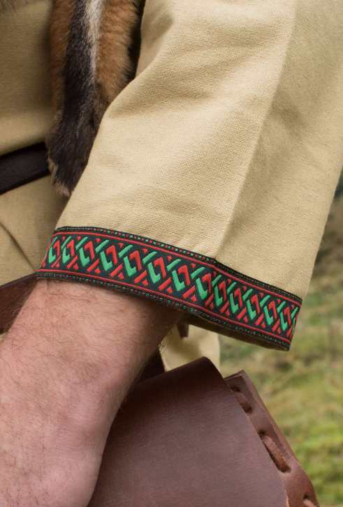 Mittelalterliche Tunika aus Baumwolle Beige