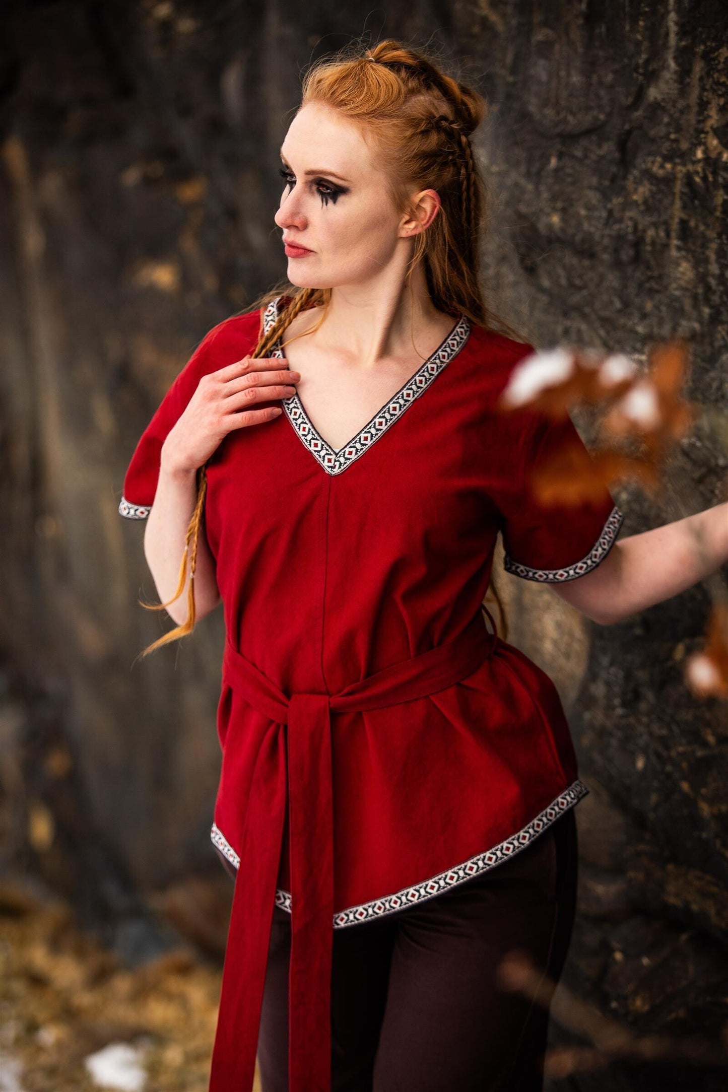Wikinger Tunika Damen Rot