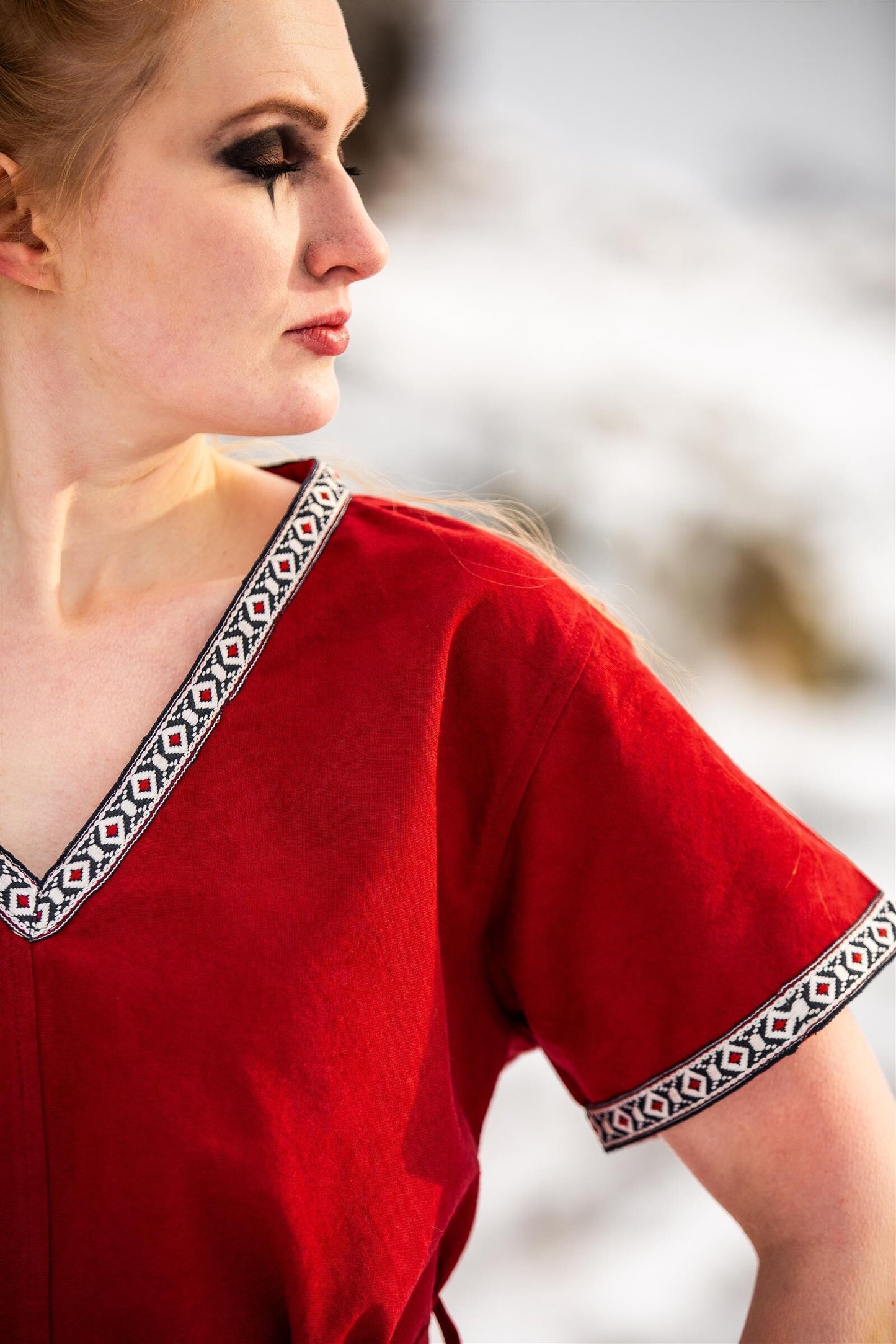 Wikinger Tunika Damen Rot