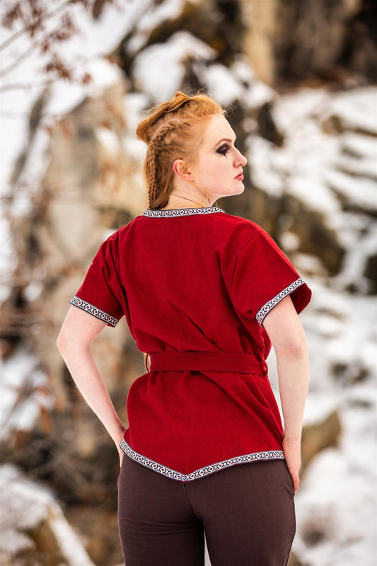 Wikinger Tunika Damen Rot