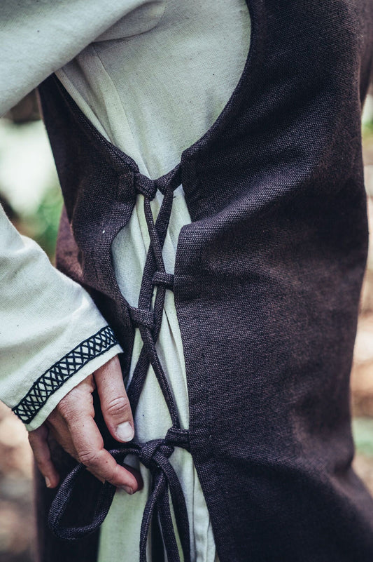 Überkleid Schürze Braun