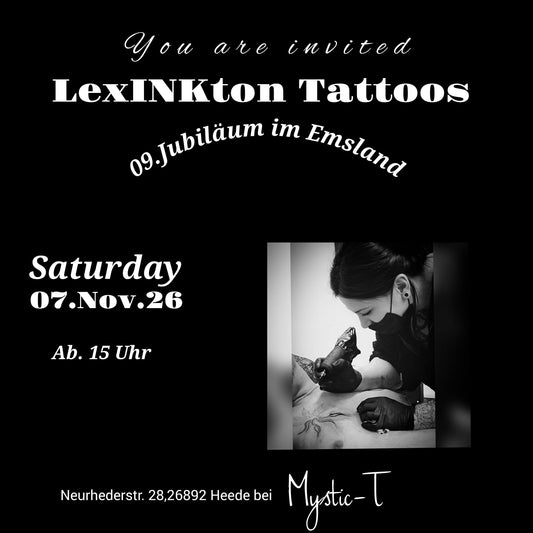 Tattooshop neu bei Mystic-T Heede: LexINKton Tattoos