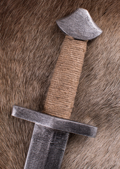 Kinder Ritterschwert aus Holz mit Jute-Griffwicklung