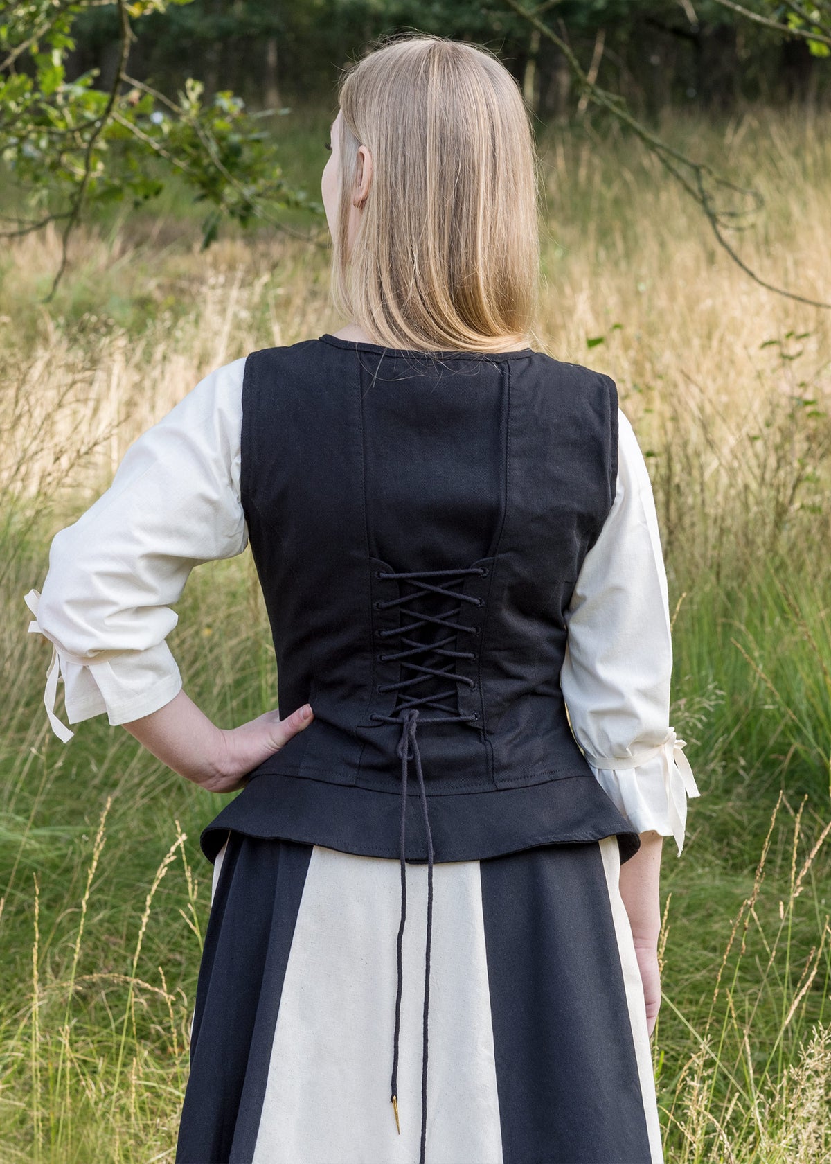 Mittelalter Korsage aus Baumwolle zum Tragen über Bluse oder Unterkleid