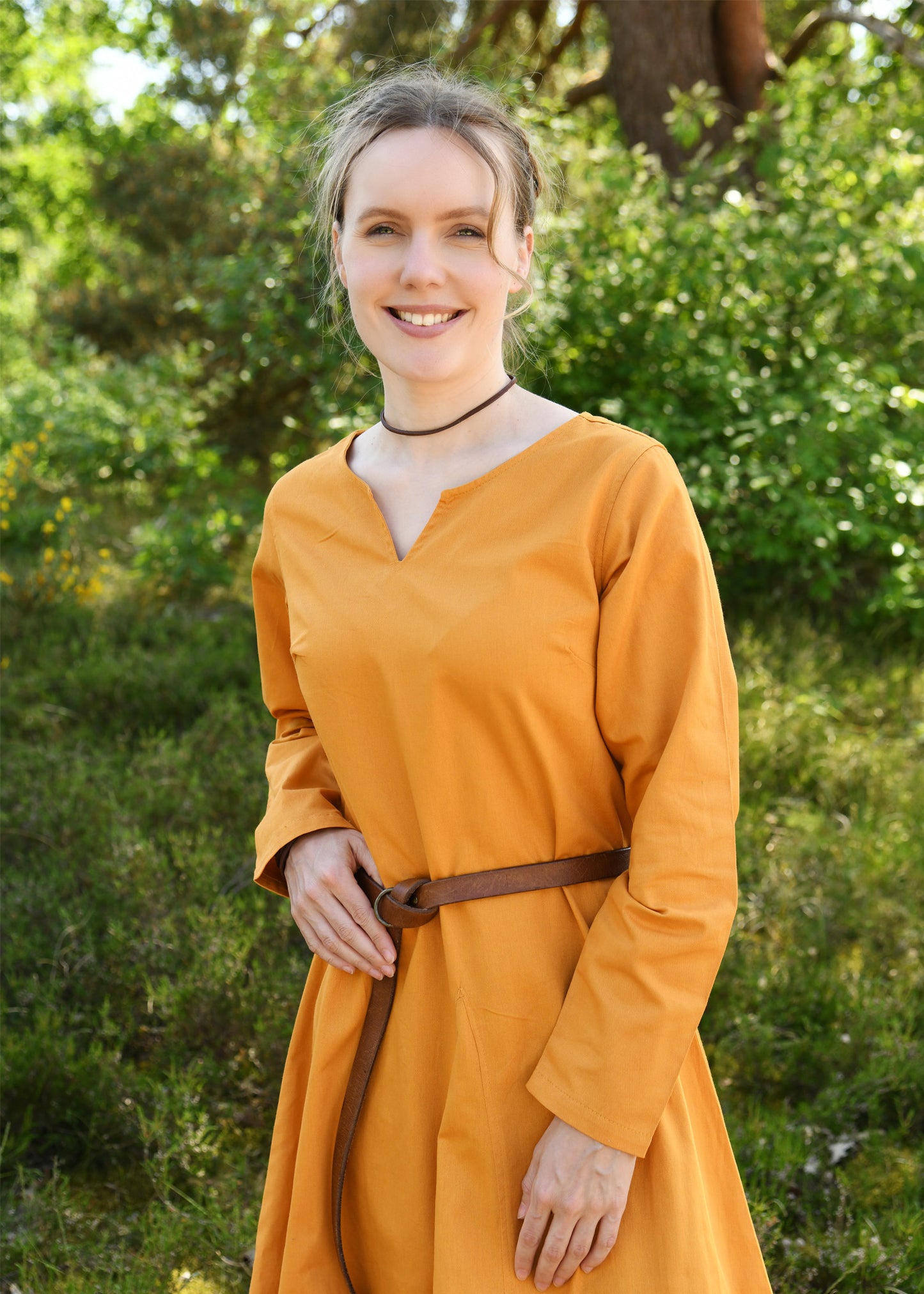 Leichtes Wikingerkleid Mittelalterkleid Gelb Milla