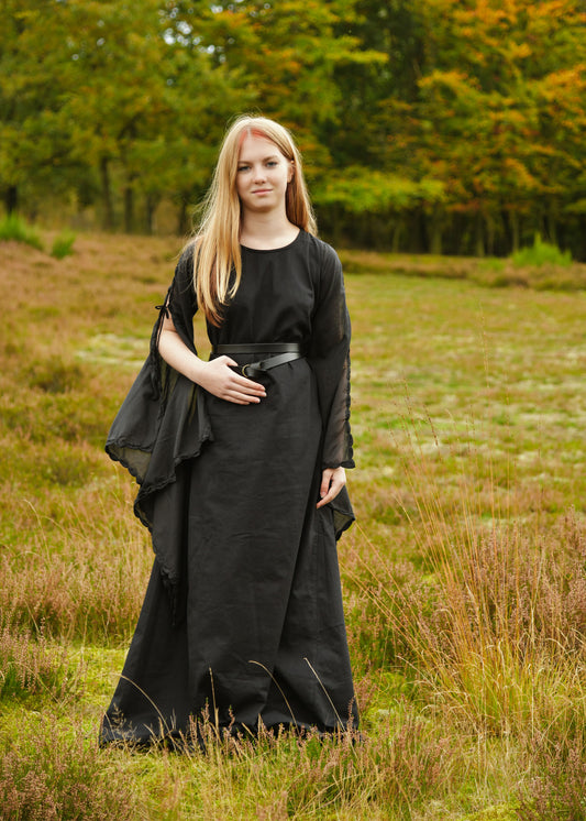 Mittelalterkleid Schwarz mit schnuerung