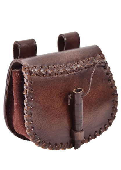 Kleine Gürteltasche aus Leder Braun