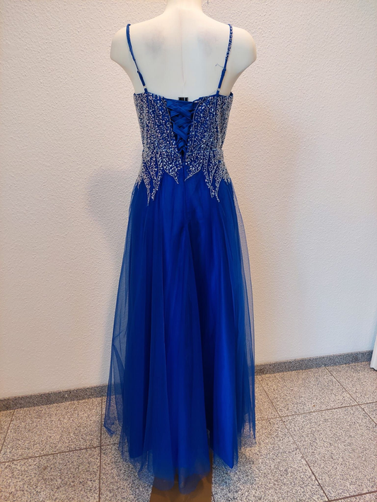 Abendkleid mit Spaghetti-Trägern & pailletten