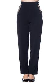 Banned Retro High Waist Wide Leg Trousers – 3XL & 4XL