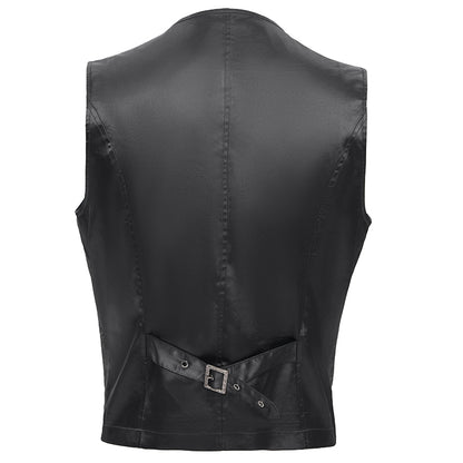 Gothic Weste für Herren mit zweireihigem Design und Spitzenapplikationen
