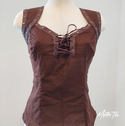 Sleeveless Steampunk Top Arianna