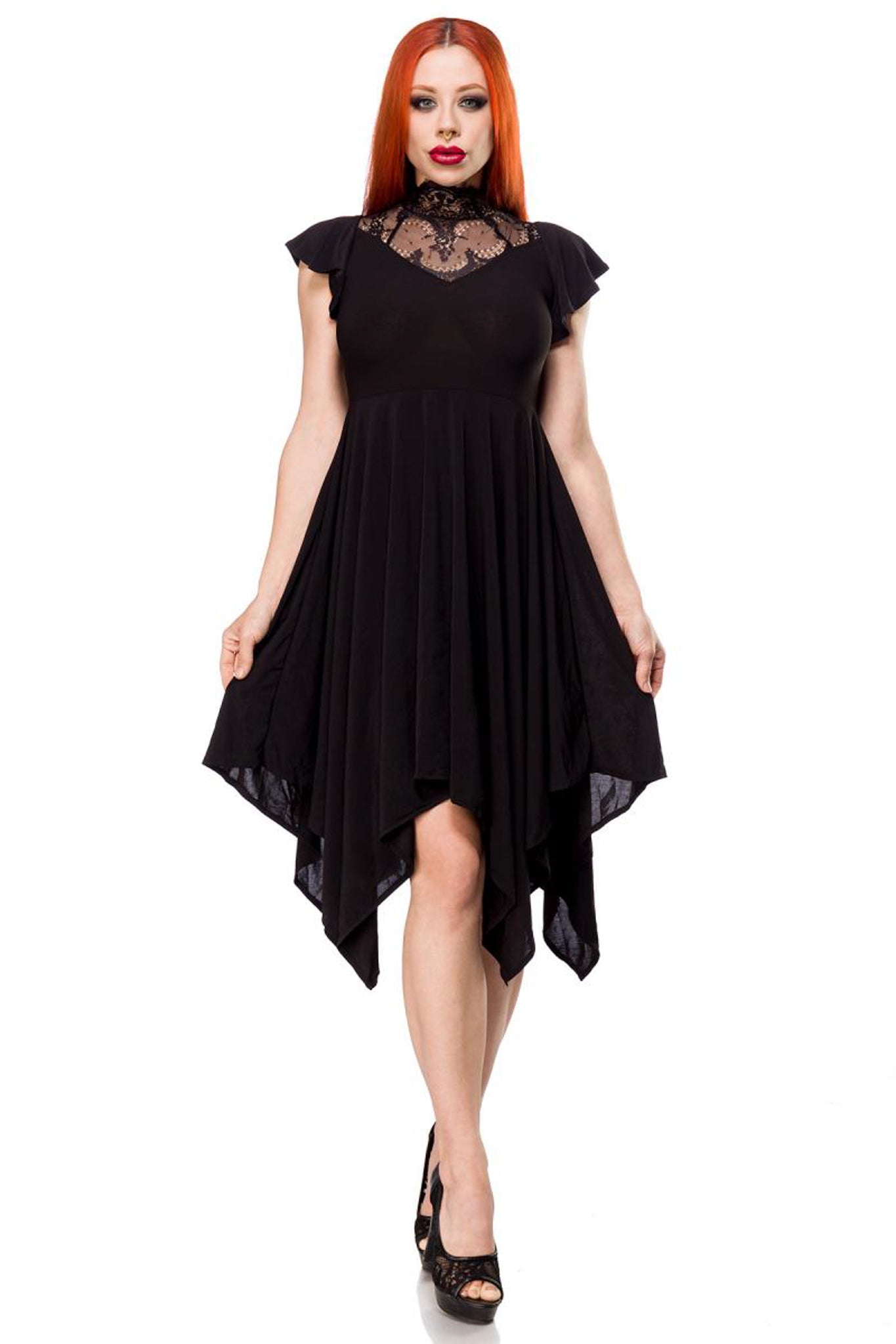Kleid mit Spitzeneinsatz