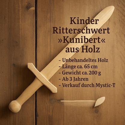 Kinder Ritterschwert aus Holz mit Jute-Griffwicklung