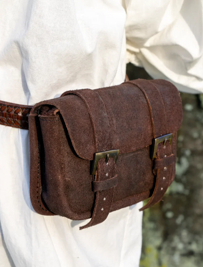 Leder Gürteltasche klein für Wikinger und Reenactment