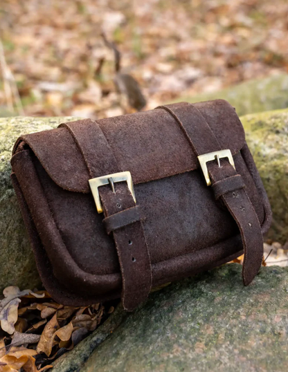 Mittelalter Gürteltasche aus Wildleder mit Schnalle für LARP