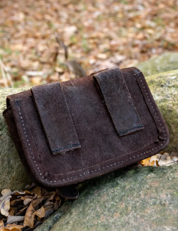 Gürteltasche aus Wildleder für Mittelalter Gewandung