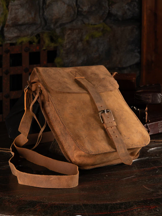 Mittelalter Gürteltasche aus Wildleder mit Schnalle für LARP