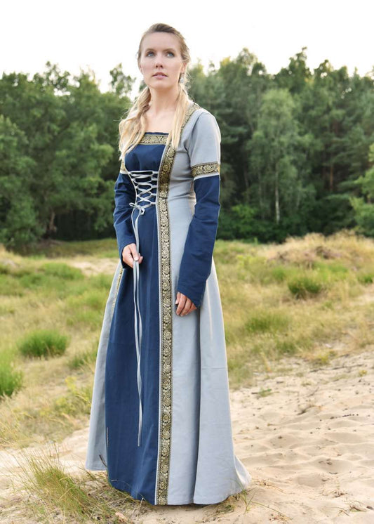 Mittelalterkleid – edler Lagenlook in Blau