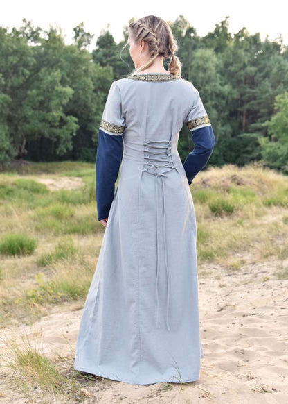 Mittelalterkleid – edler Lagenlook in Blau
